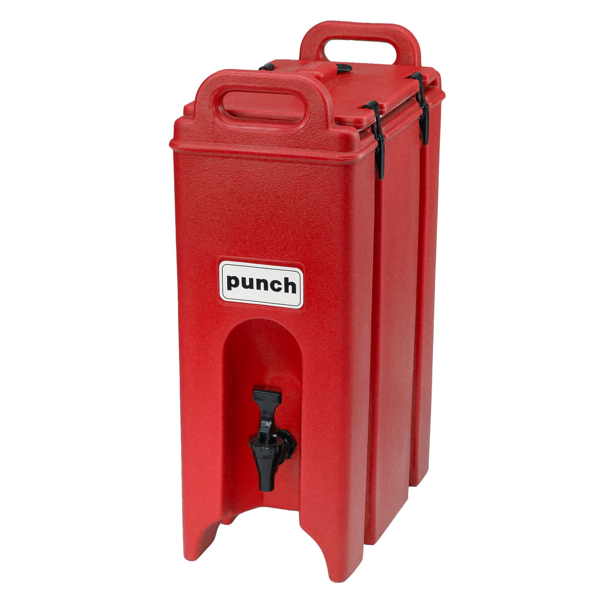 Cambro 500LCD158 Camtainer 4 3/4 gal. Insulated Beverage Dispenser, 86 Servings - Hot Red