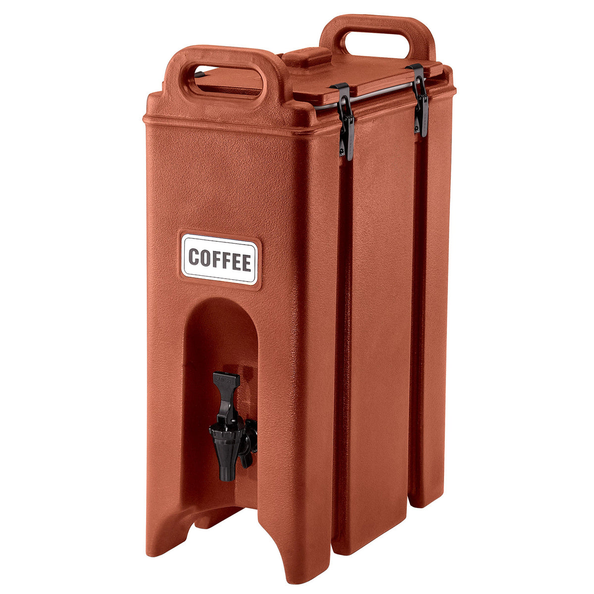 Cambro 500LCD402 Camtainer 4 3/4 gal. Insulated Beverage Dispenser, 86 Servings - Brick Red