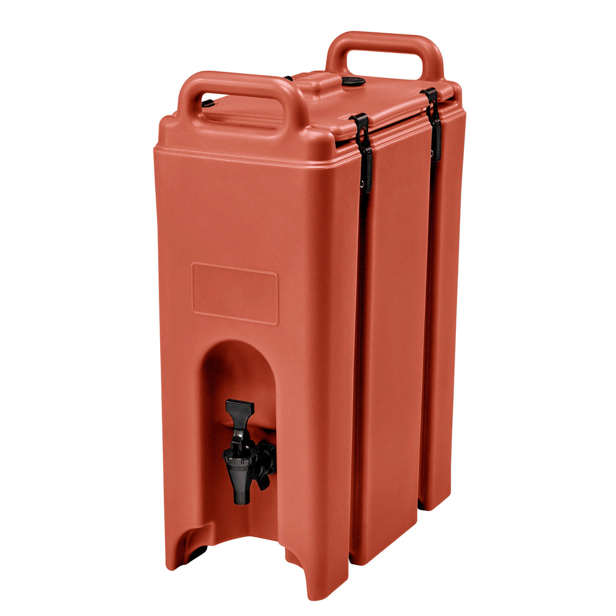 Cambro 500LCD402 Camtainer 4 3/4 gal. Insulated Beverage Dispenser, 86 Servings - Brick Red