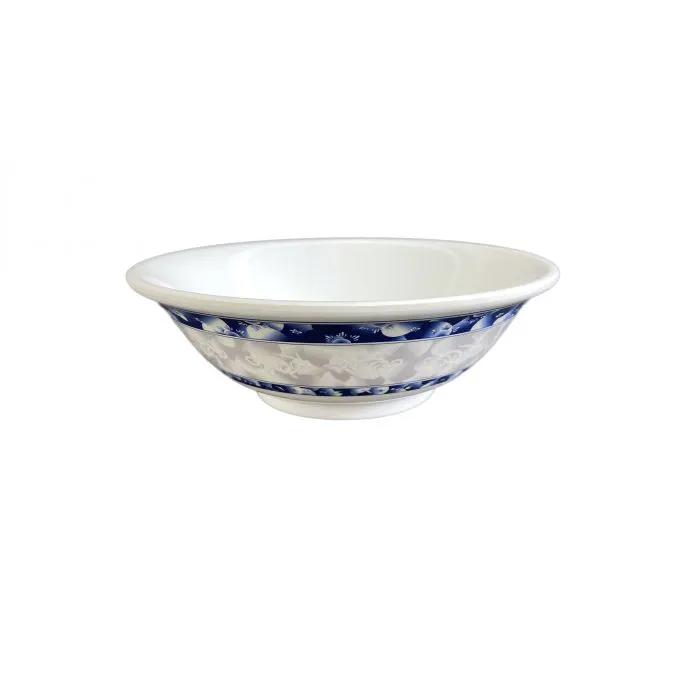 Thunder Group 5070DL, 36 OZ, 8" RIMLESS BOWL, BLUE DRAGON, Melamine, NSF, Case Pack of 12