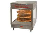 Winco 51018, Benchmark 18" Humidified Rotating Pizza / Pretzel Warmer Display, 120v