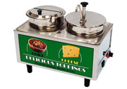 Winco 51073A, Benchmark Chili & Cheese Warmer - 1 Pump & 1 Ladle and Lid, 120v