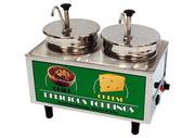 Winco 51074A, Benchmark Chili & Cheese Warmer 2 - pumps, 120v