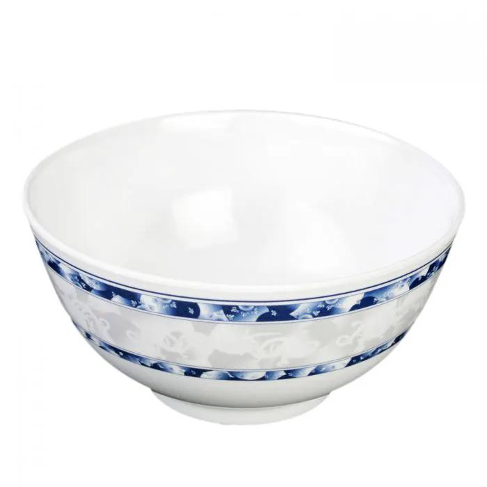 Thunder Group 5207DL, 39 OZ, 7" RICE BOWL, BLUE DRAGON, Melamine, NSF, Case Pack of 12