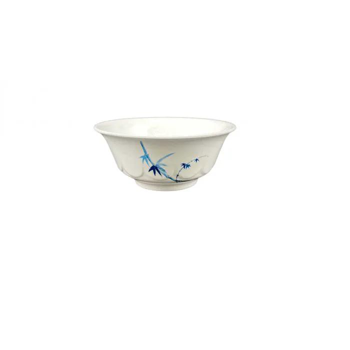 Thunder Group 5265BB, 25 OZ, 6 1/4" SCALLOPED BOWL, BLUE BAMBOO, Melamine, NSF, Case Pack of 12