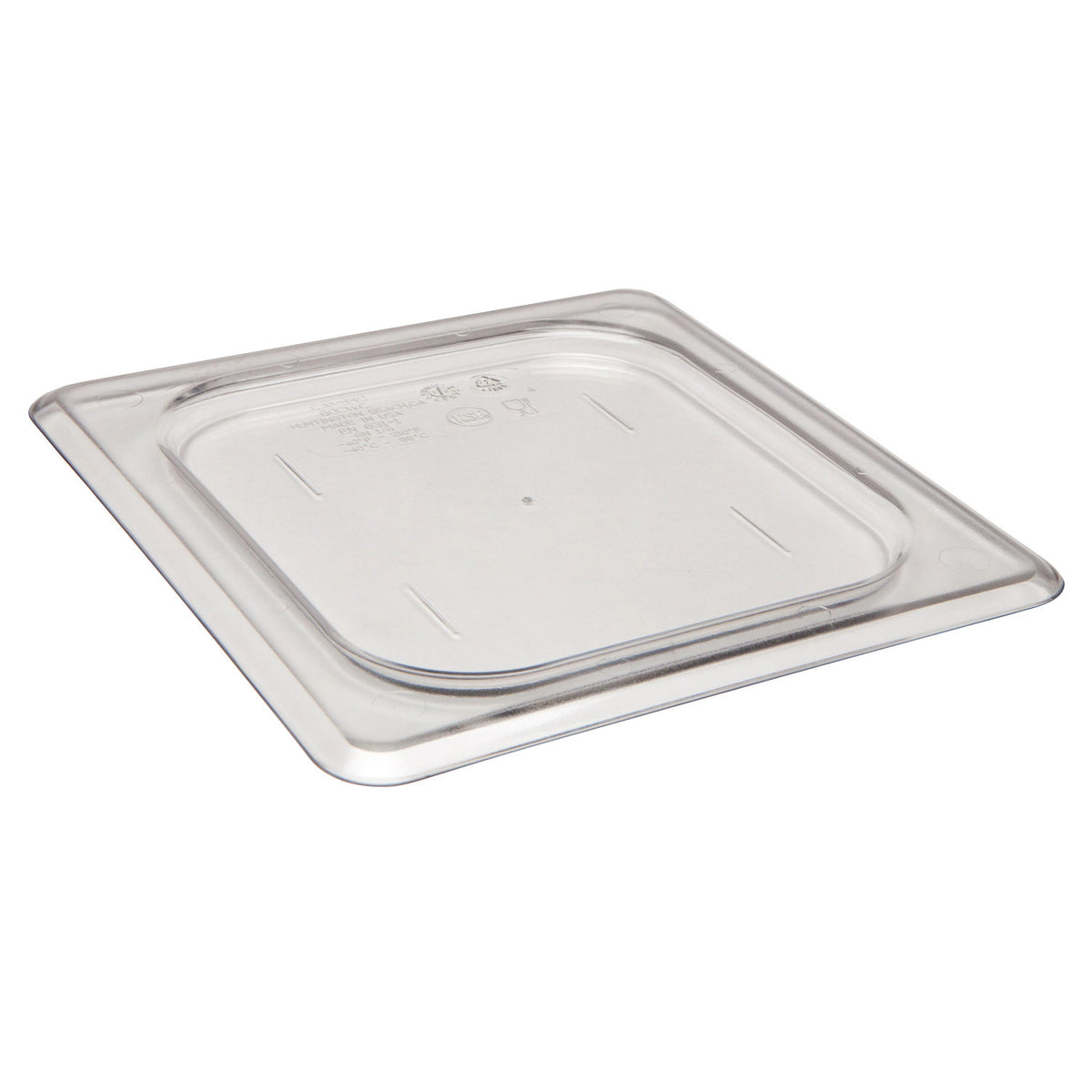 Cambro 60CWC135 Camwear Sixth Size Food Pan Flat Cover, 6 15/16" x 6 3/8" - Clear