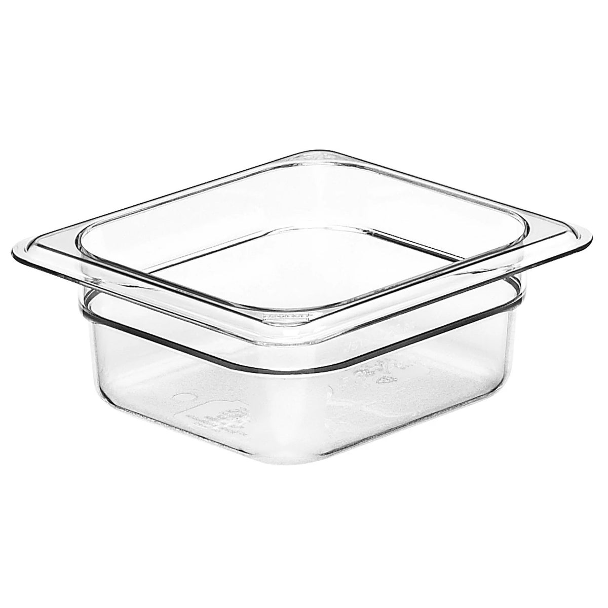 Cambro 62CW135 Camwear Sixth Size Food Pan, 2 1/2" Deep, 1.1 qt. - Clear
