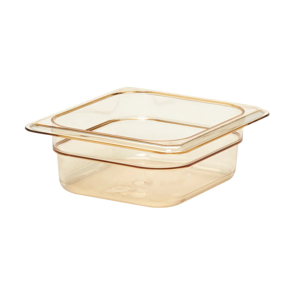 Cambro 62HP150 H-Pan One Sixth Size High Heat Food Pan, 2 1/2" Deep, 1.1 qt. - Amber