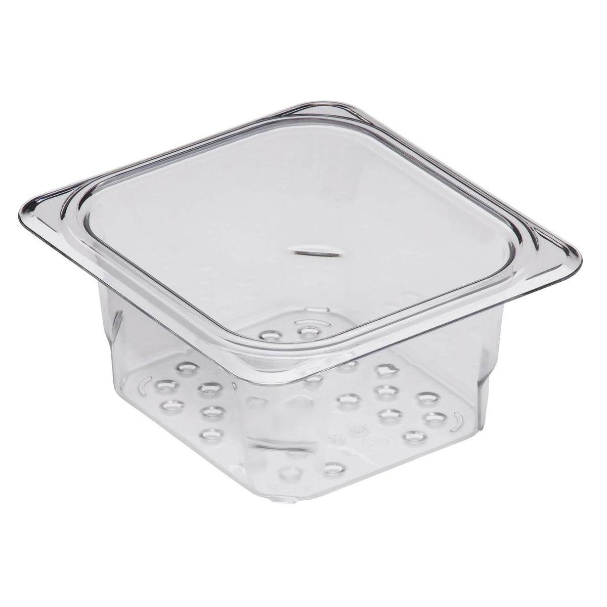 Cambro 63CLRCW135 Camwear Sixth Size Colander Food Pan, 3" Deep - Clear