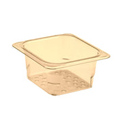 Cambro 63CLRHP150 H-Pan High Heat Sixth Size Colander Pan, 3" Deep - Amber