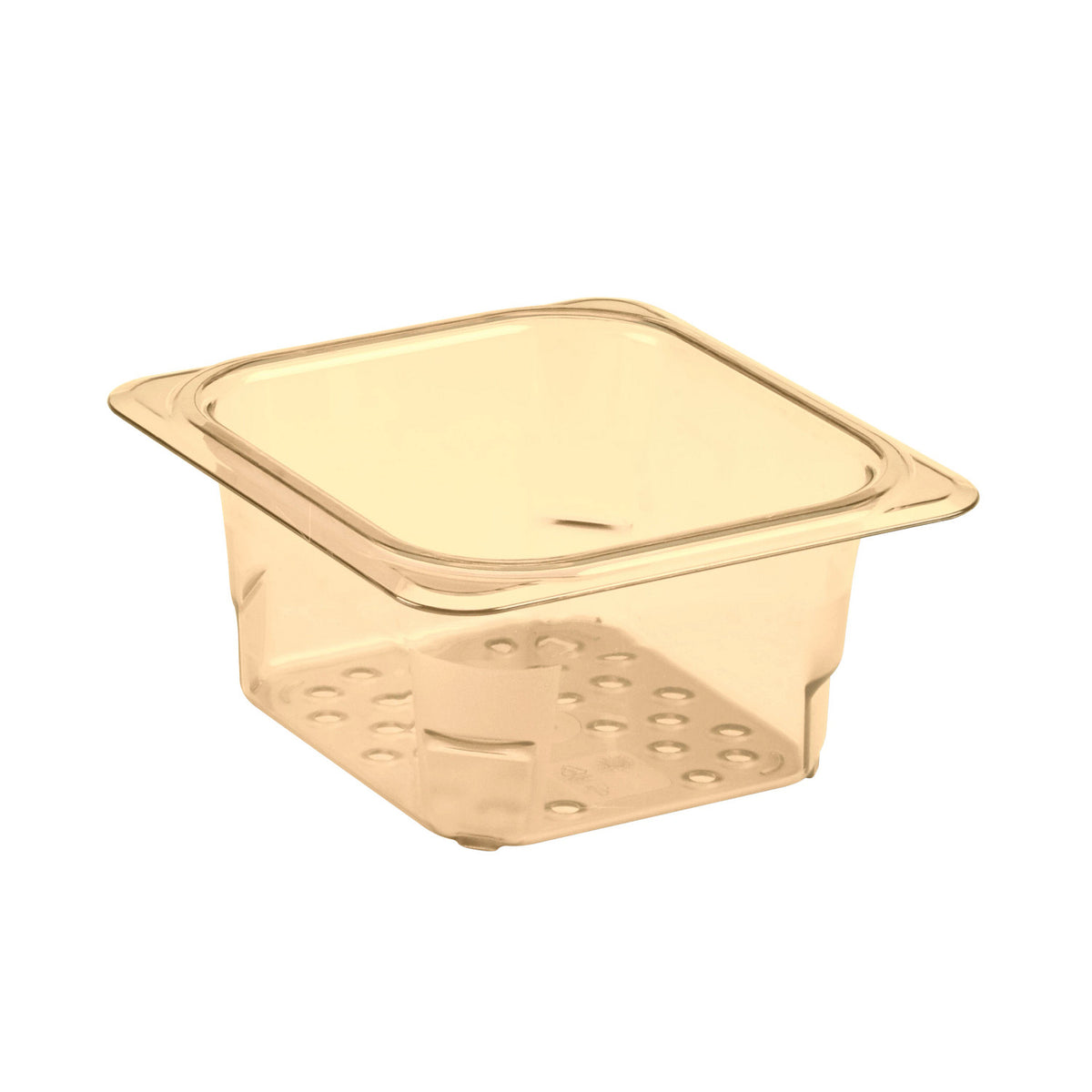 Cambro 63CLRHP150 H-Pan High Heat Sixth Size Colander Pan, 3" Deep - Amber