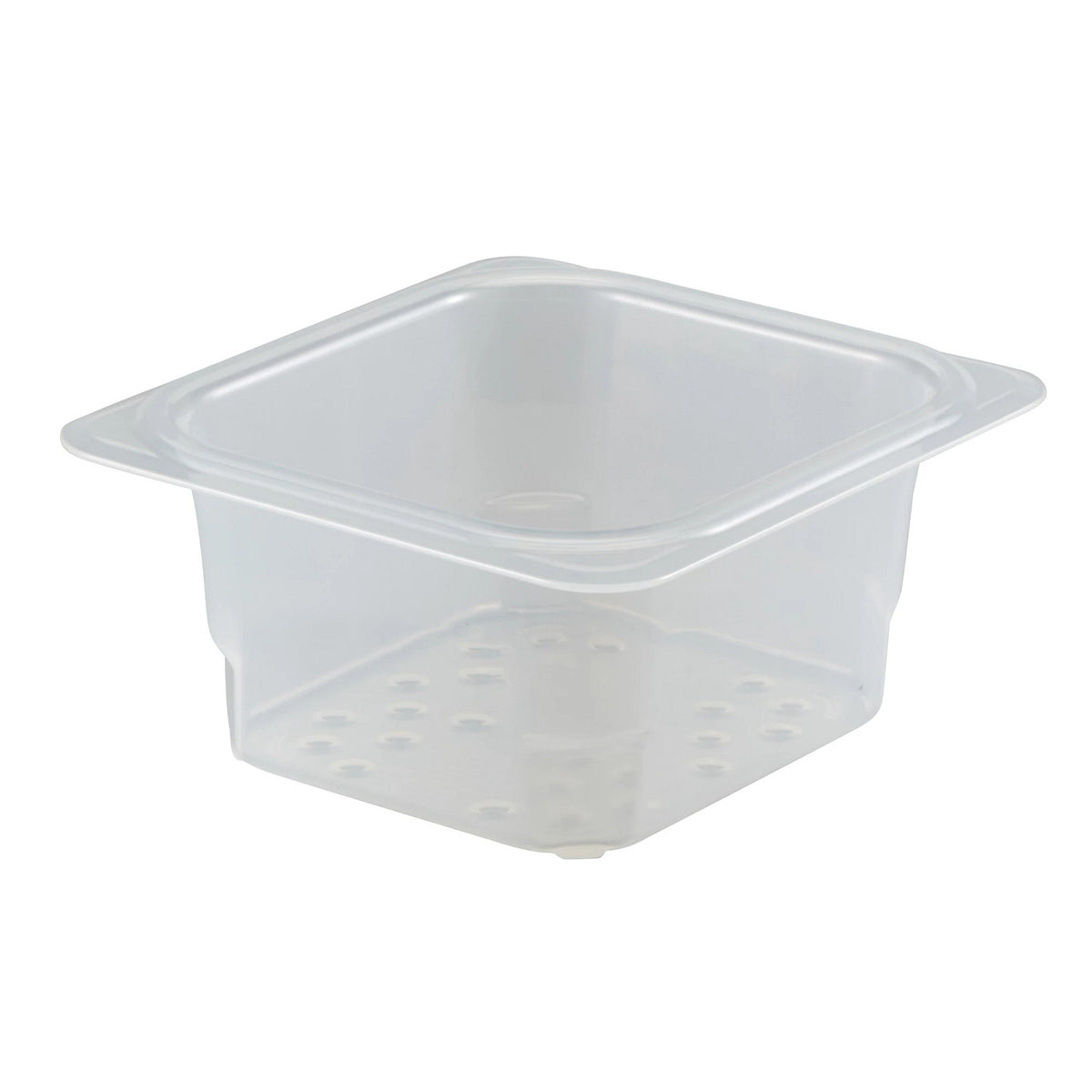 Cambro 63CLRPP190 Translucent Sixth Size Colander Food Pan, 3" Deep - Translucent