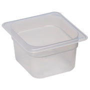 Cambro 64PP190 Translucent Sixth Size Food Pan, 4" Deep, 1.6 qt. - Translucent
