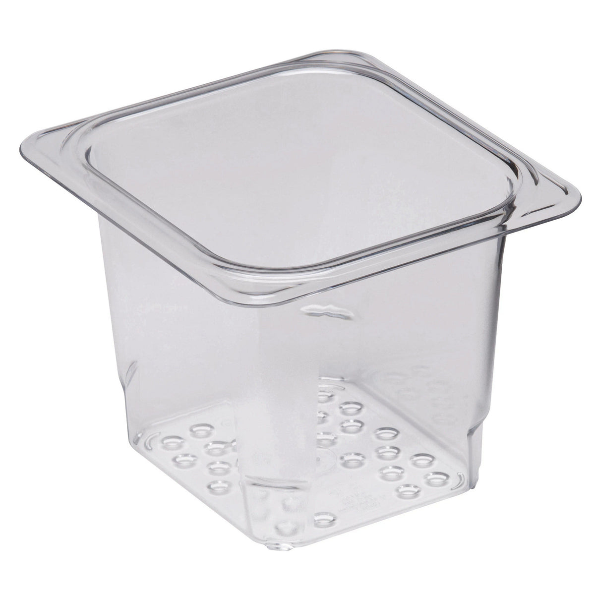 Cambro 65CLRCW135 Camwear Sixth Size Colander Food Pan, 5" Deep - Clear