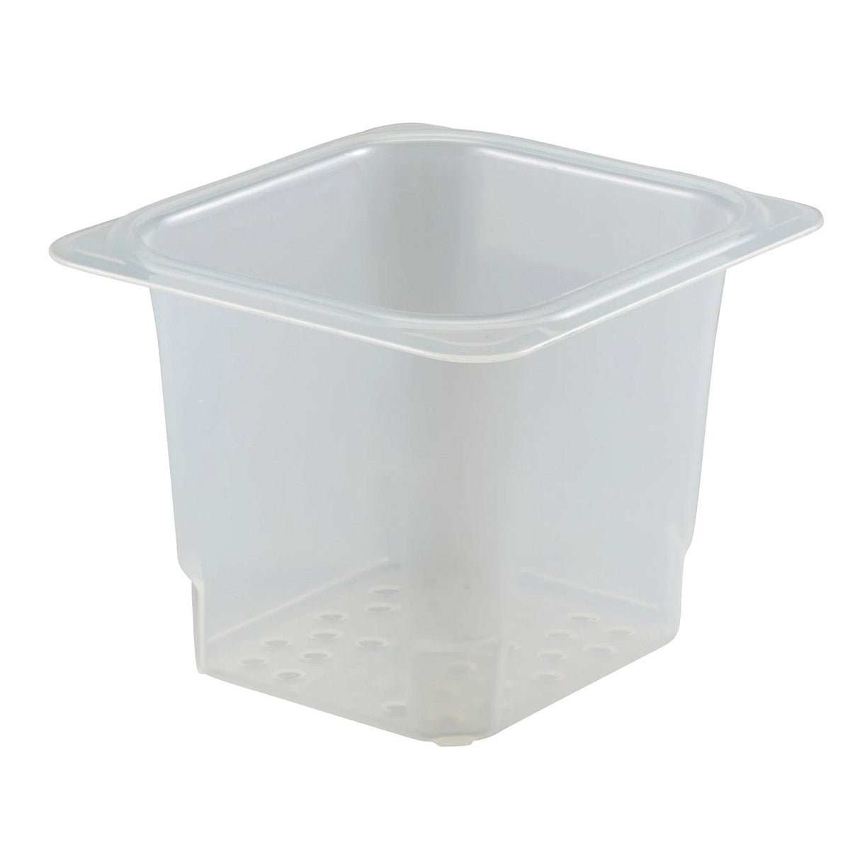 Cambro 65CLRPP190 Translucent Sixth Size Colander Food Pan, 5" Deep - Translucent