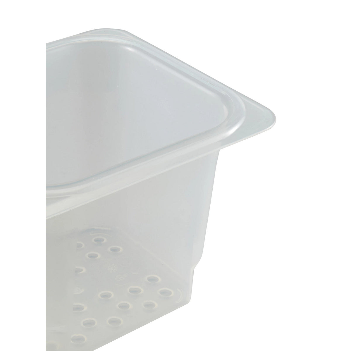 Cambro 65CLRPP190 Translucent Sixth Size Colander Food Pan, 5" Deep - Translucent