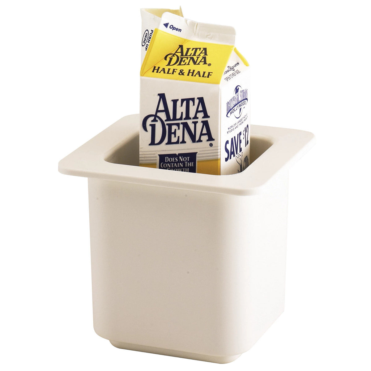 Cambro 66CF148 ColdFest Insulated 1/6 Size Food Pan, 1.5 qt., 6" Deep - White