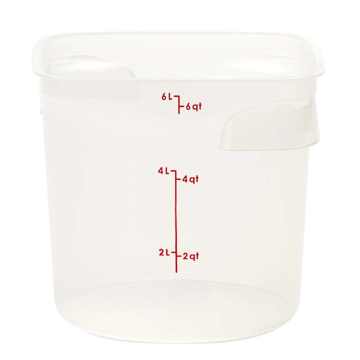 Cambro 6RFSPROPP190 FreshPro CamRounds Round Food Storage Container, 6 qt., Translucent - Translucent