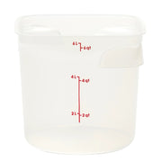Cambro 6RFSPROPP190 FreshPro CamRounds Round Food Storage Container, 6 qt., Translucent - Translucent