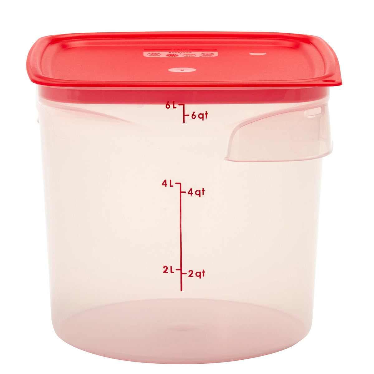 Cambro 6RFSPROPP190 FreshPro CamRounds Round Food Storage Container, 6 qt., Translucent - Translucent