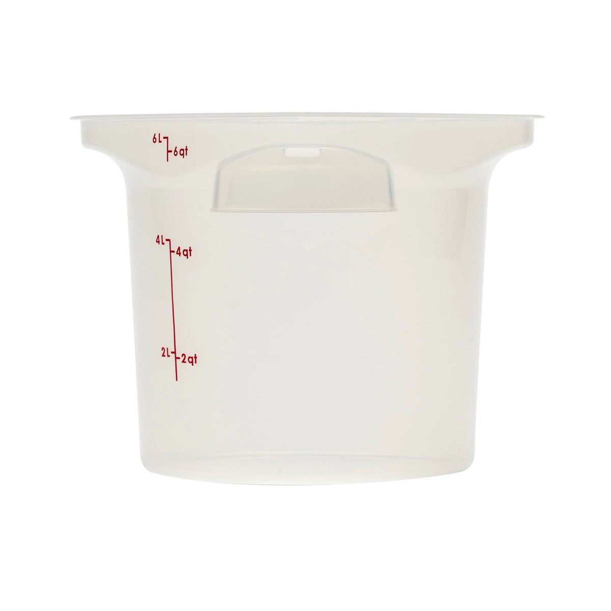Cambro 6RFSPROPP190 FreshPro CamRounds Round Food Storage Container, 6 qt., Translucent - Translucent