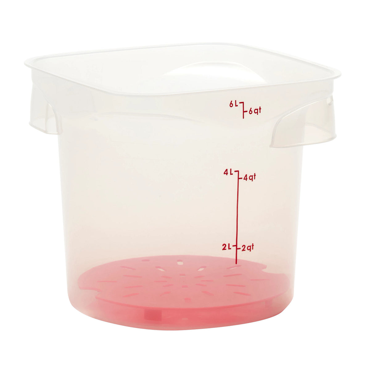 Cambro 6RFSPROPP190 FreshPro CamRounds Round Food Storage Container, 6 qt., Translucent - Translucent