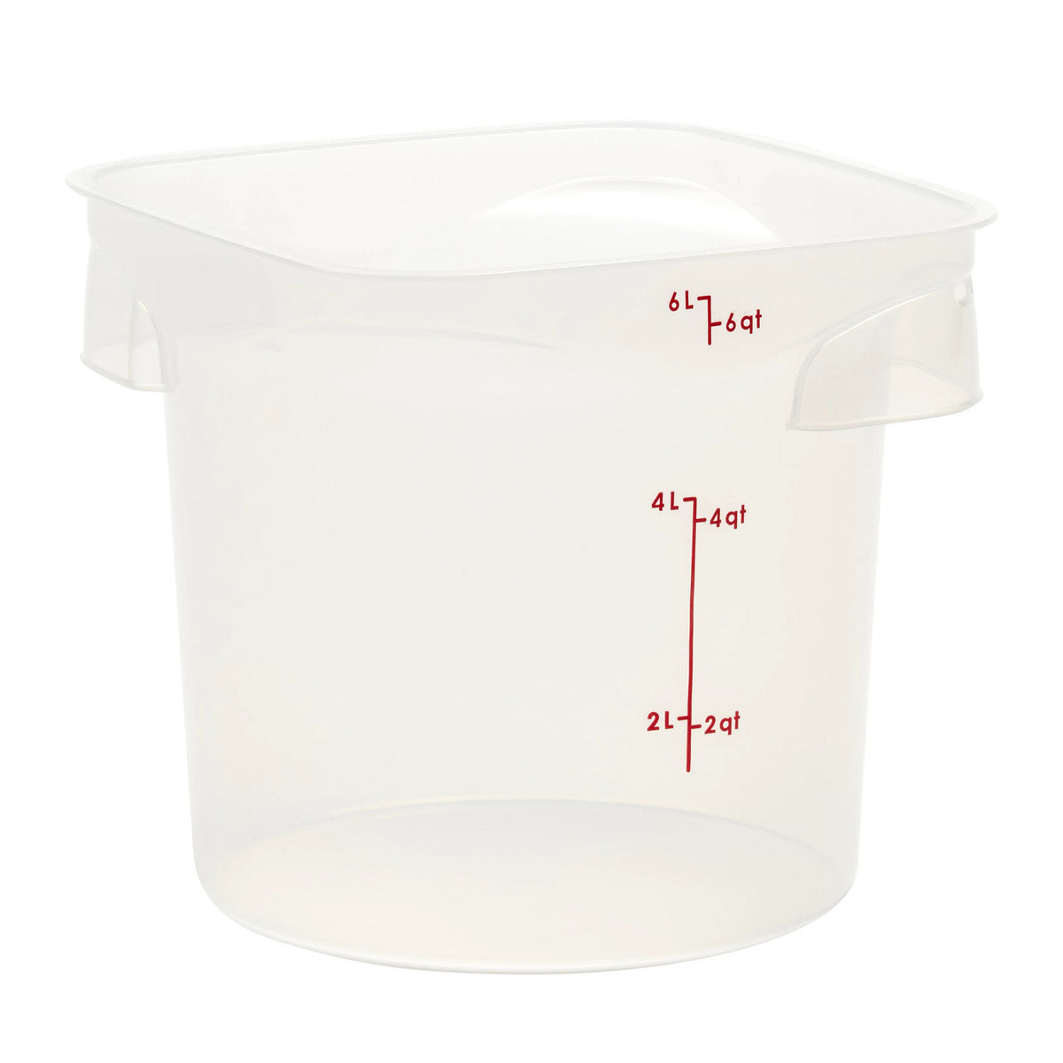 Cambro 6RFSPROPP190 FreshPro CamRounds Round Food Storage Container, 6 qt., Translucent - Translucent
