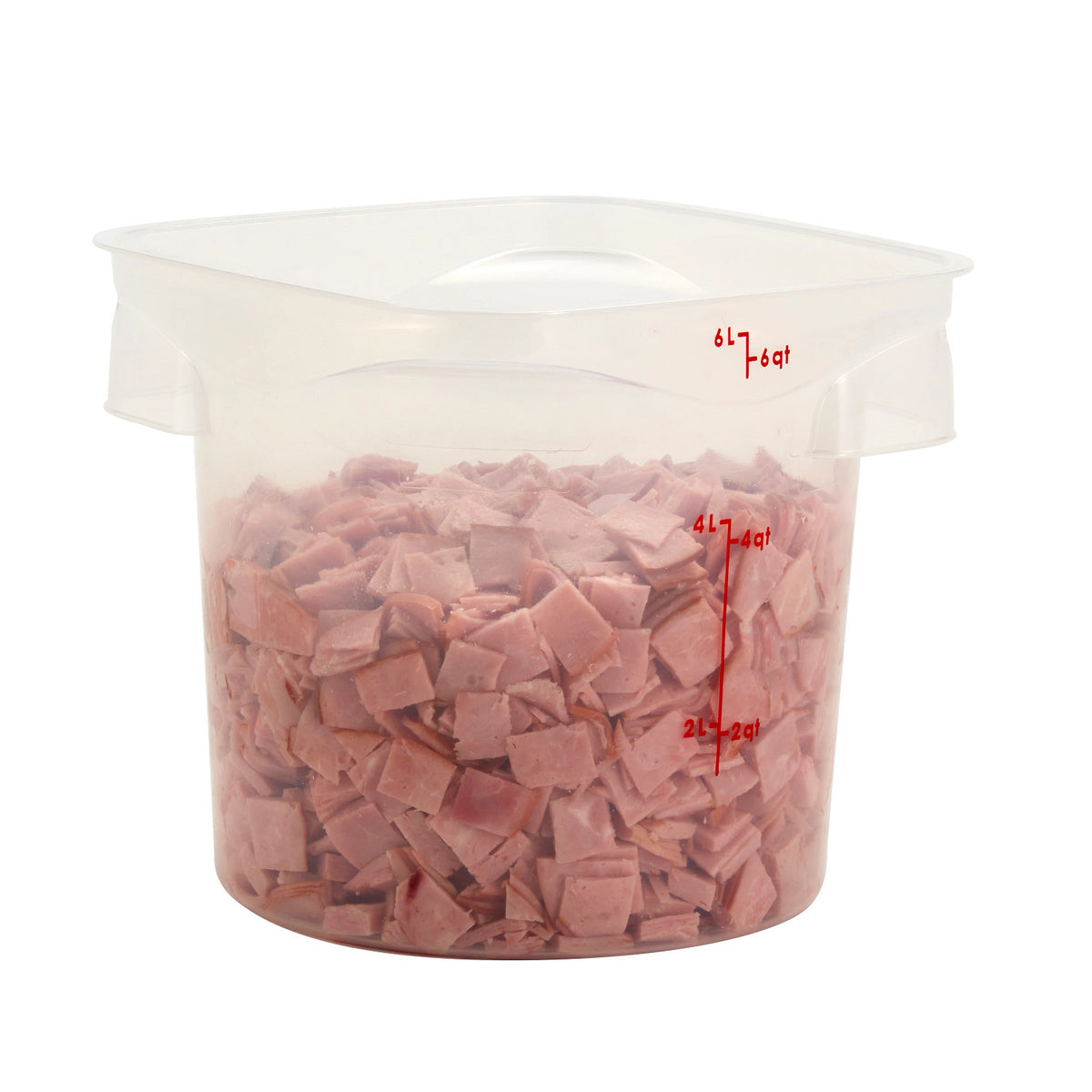 Cambro 6RFSPROPP190 FreshPro CamRounds Round Food Storage Container, 6 qt., Translucent - Translucent
