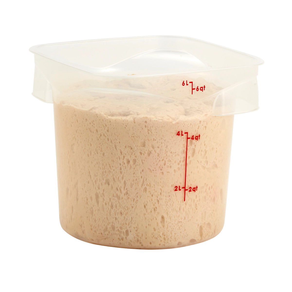 Cambro 6RFSPROPP190 FreshPro CamRounds Round Food Storage Container, 6 qt., Translucent - Translucent