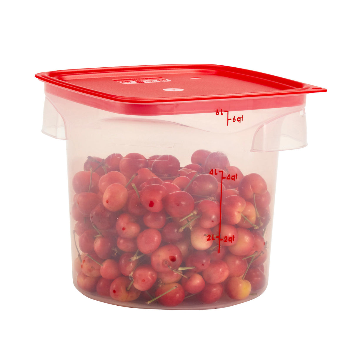 Cambro 6RFSPROPP190 FreshPro CamRounds Round Food Storage Container, 6 qt., Translucent - Translucent