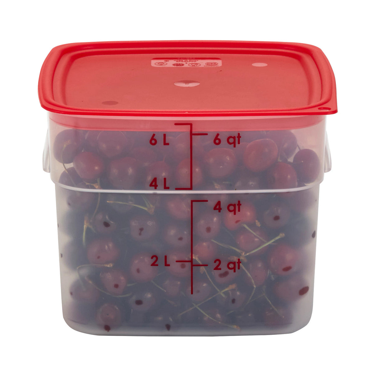 Cambro 6SFSPROPP190 FreshPro CamSquares Square Food Storage Container, 6 qt., Translucent - Translucent