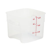 Cambro 6SFSPROPP190 FreshPro CamSquares Square Food Storage Container, 6 qt., Translucent - Translucent