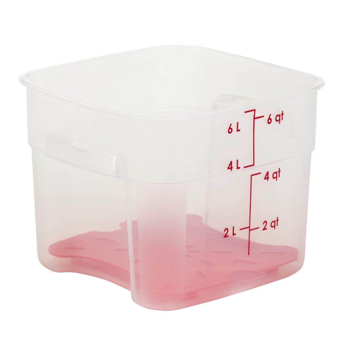 Cambro 6SFSPROPP190 FreshPro CamSquares Square Food Storage Container, 6 qt., Translucent - Translucent
