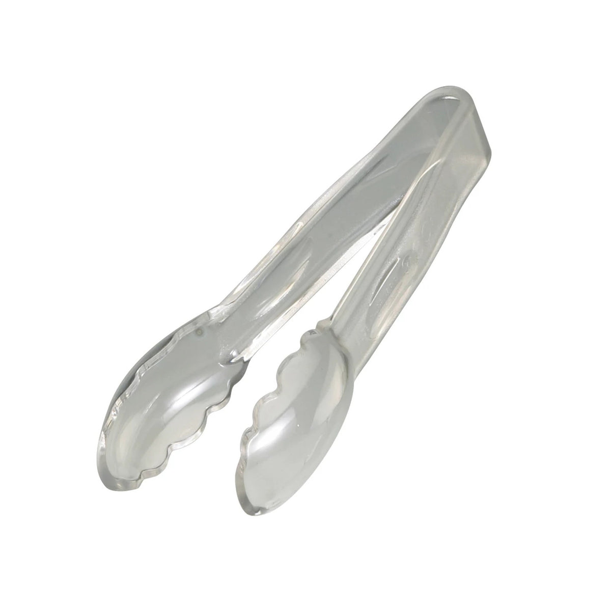 Cambro 9TGS135 Camwear Scallop Grip Serving Tongs, 9" - Clear