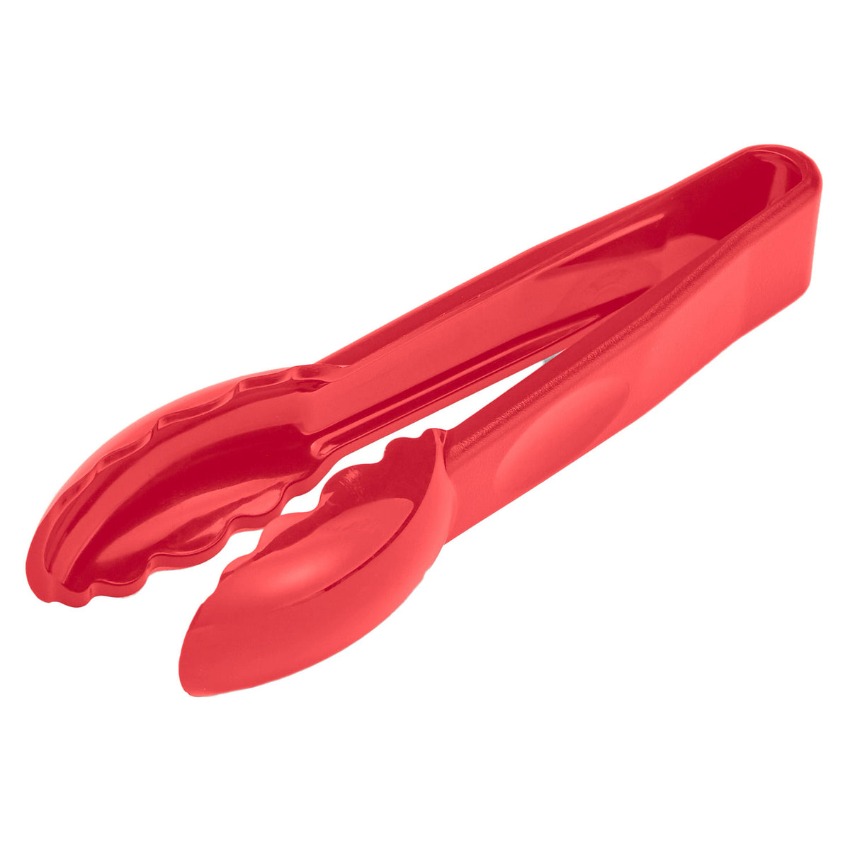 Cambro 9TGS404 Camwear Scallop Grip Serving Tongs, 9" - Red