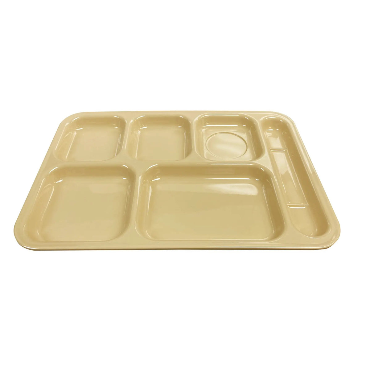 Thunder Group 14-1/2" x 10" x 7/8", Right Hand 6 Compartment Tray, Tan Color, Melamine, NSF by Thunder Group (thunder-group-14-1-2-x-10-x-7-8-right-hand-6-compartment-tray-tan-color-melamine-nsf)
