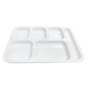 Thunder Group 14-1/2" x 10" x 7/8", Right Hand 6 Compartment Tray, White Color, Melamine, NSF by Thunder Group (thunder-group-14-1-2-x-10-x-7-8-right-hand-6-compartment-tray-white-color-melamine-nsf)