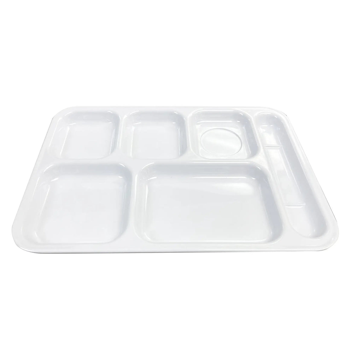 Thunder Group 14-1/2" x 10" x 7/8", Right Hand 6 Compartment Tray, White Color, Melamine, NSF by Thunder Group (thunder-group-14-1-2-x-10-x-7-8-right-hand-6-compartment-tray-white-color-melamine-nsf)