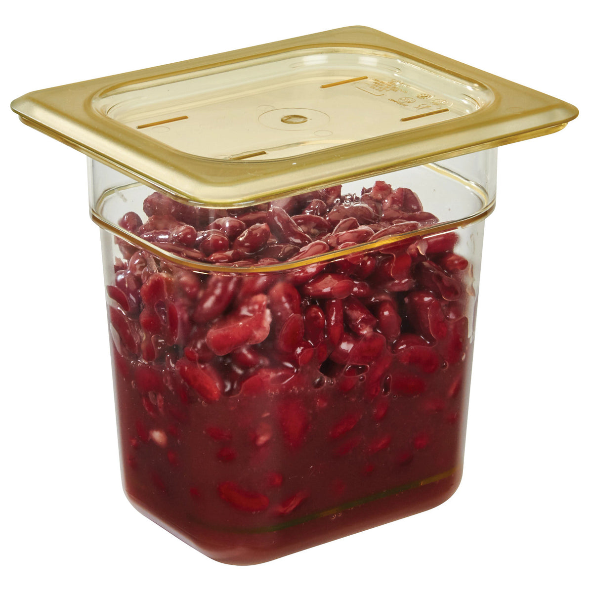 Cambro 80HPC150 H-Pan High Heat Flat Cover, Eighth Size Food Pan Lid - Amber