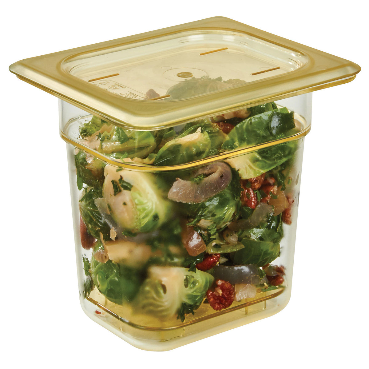 Cambro 80HPC150 H-Pan High Heat Flat Cover, Eighth Size Food Pan Lid - Amber