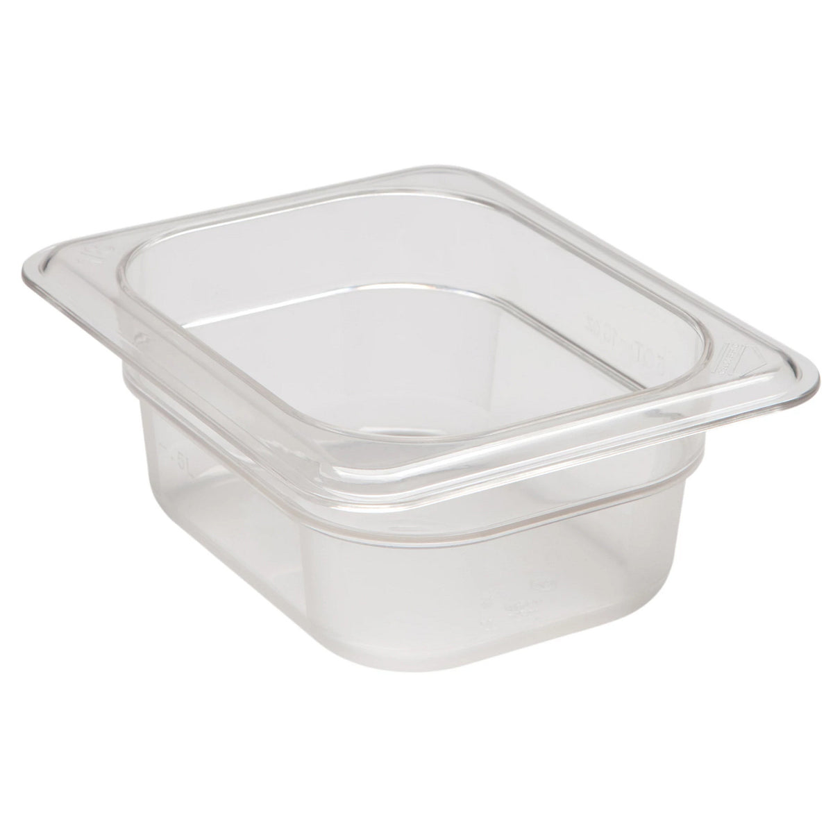 Cambro 82CW135 Camwear Eighth Size Food Pan, 2 1/2" Deep, 0.7 qt. - Clear
