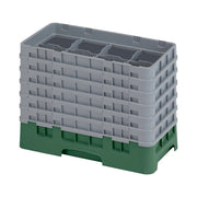 Cambro 8HS1114119 Camrack Half Size Glass Rack, 11 3/4" Max Glass Height - Sherwood Green