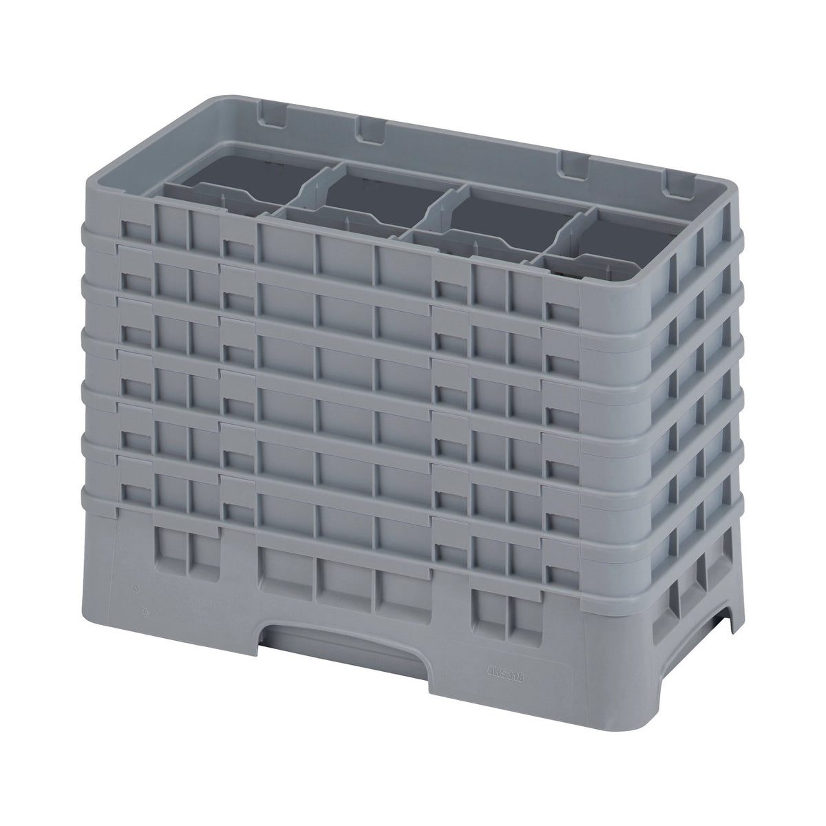 Cambro 8HS1114151 Camrack Half Size Glass Rack, 11 3/4" Max Glass Height - Soft Gray