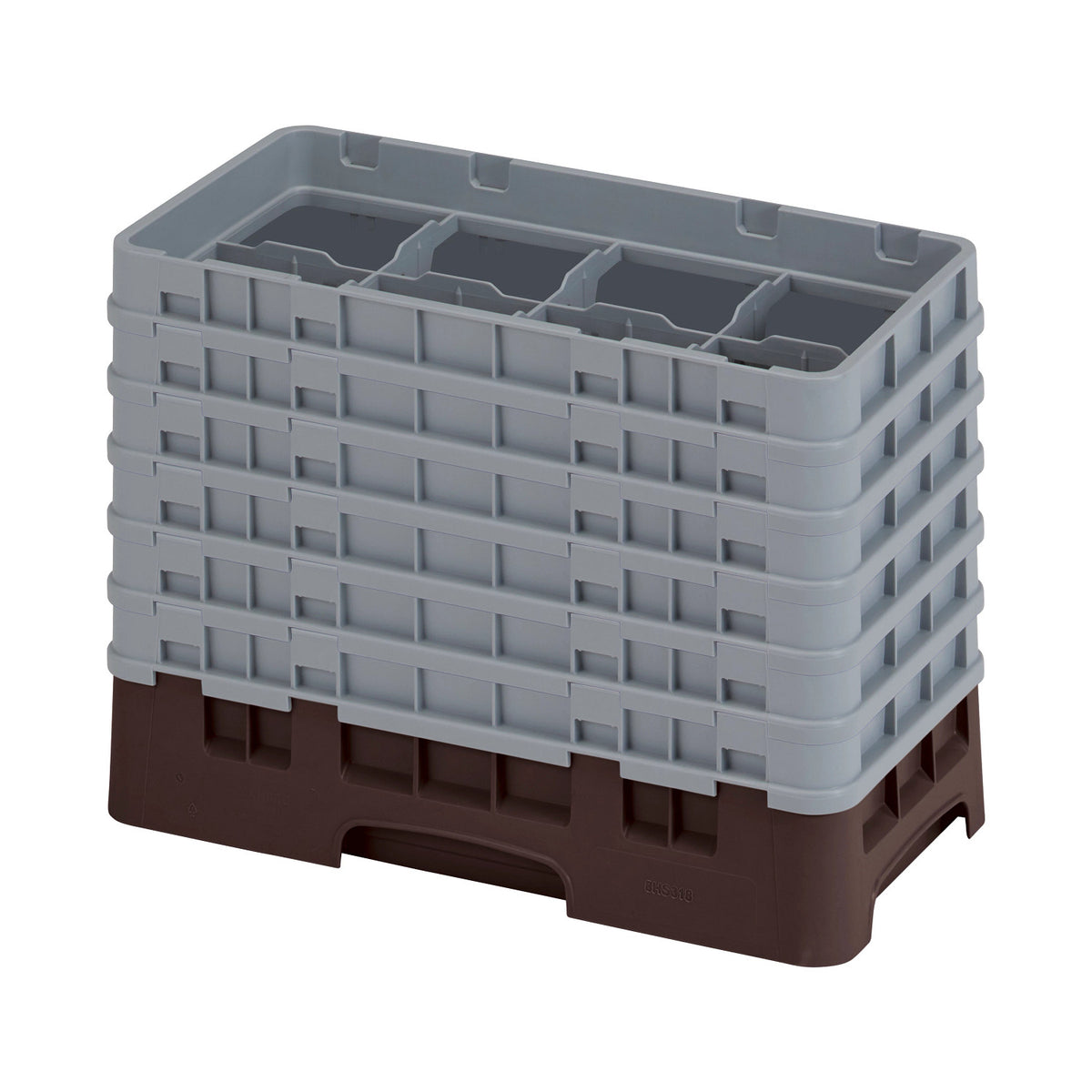 Cambro 8HS1114167 Camrack Half Size Glass Rack, 11 3/4" Max Glass Height - Brown