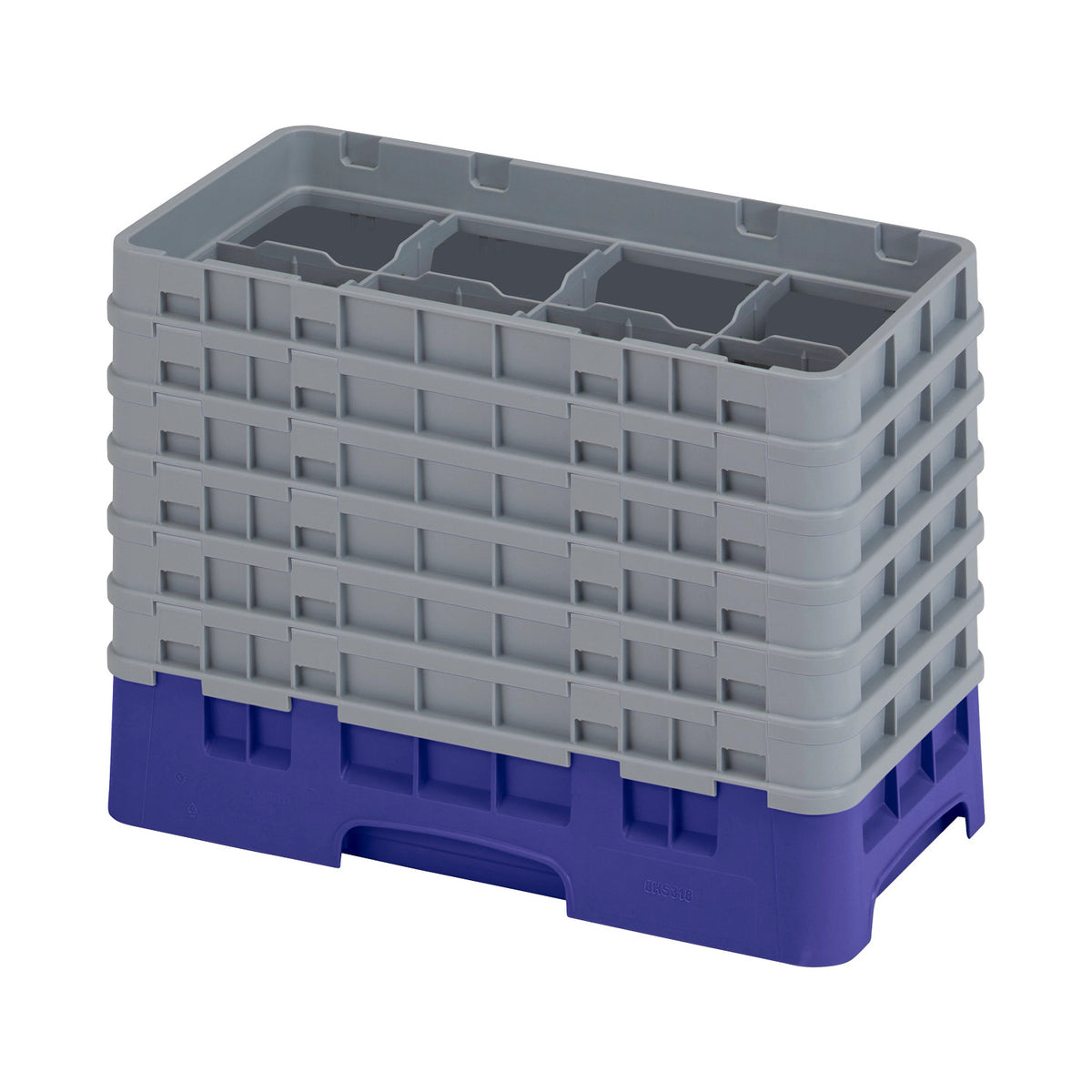 Cambro 8HS1114186 Camrack Half Size Glass Rack, 11 3/4" Max Glass Height - Navy Blue