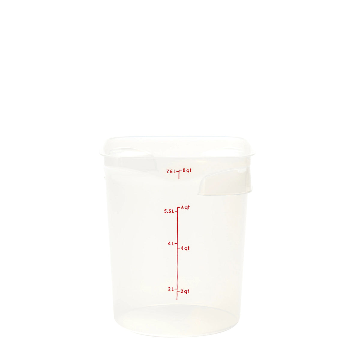 Cambro 8RFSPROPP190 FreshPro CamRounds Round Food Storage Container, 8 qt., Translucent - Translucent