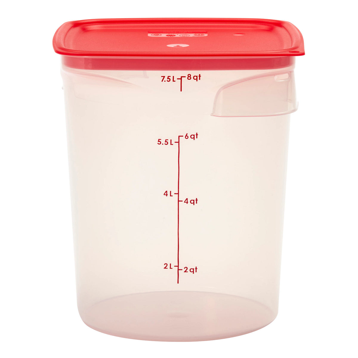 Cambro 8RFSPROPP190 FreshPro CamRounds Round Food Storage Container, 8 qt., Translucent - Translucent