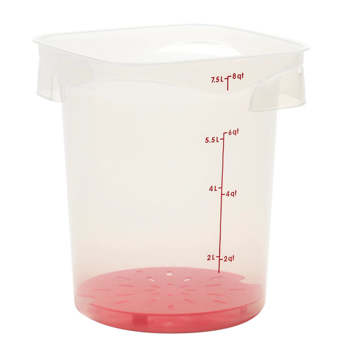 Cambro 8RFSPROPP190 FreshPro CamRounds Round Food Storage Container, 8 qt., Translucent - Translucent