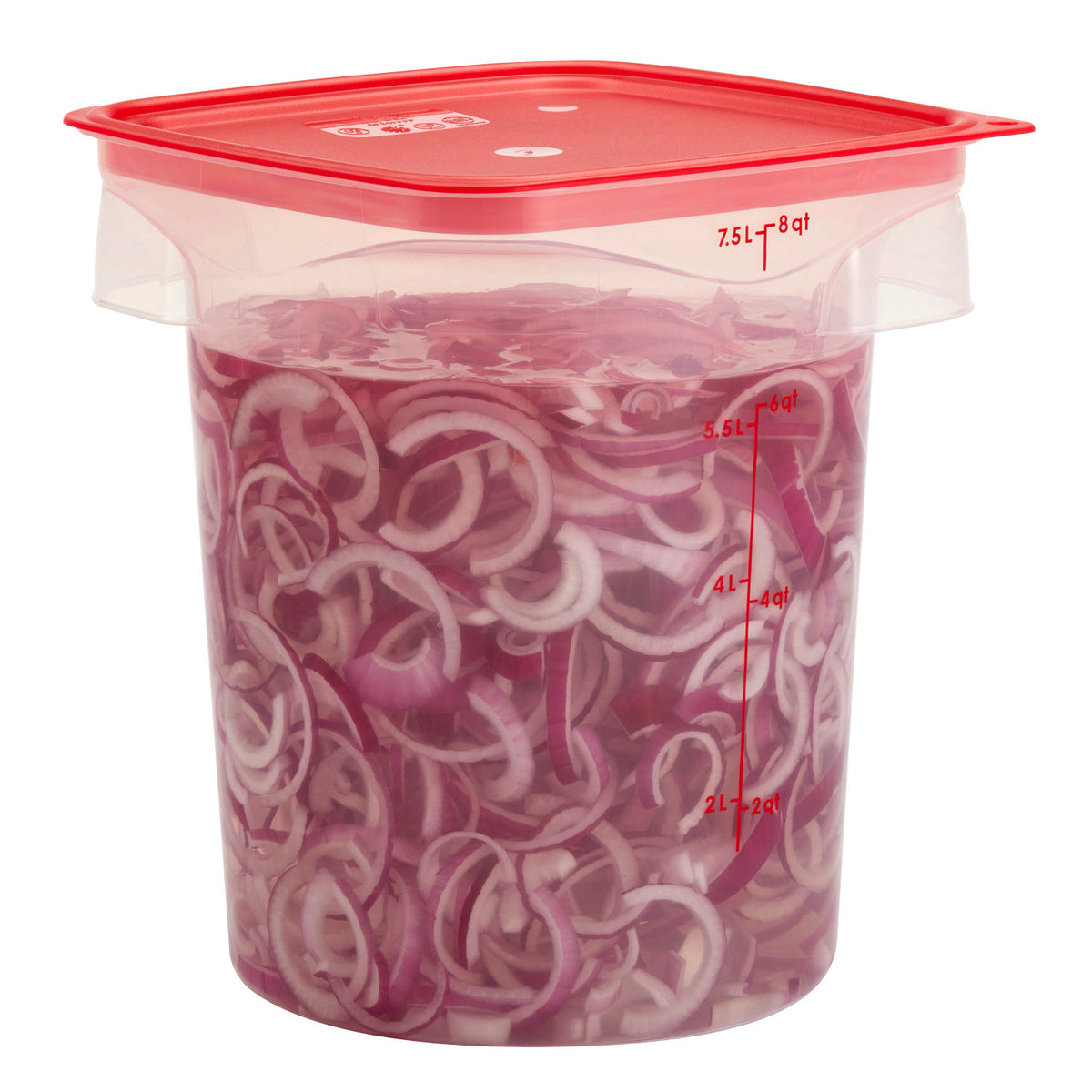 Cambro 8RFSPROPP190 FreshPro CamRounds Round Food Storage Container, 8 qt., Translucent - Translucent