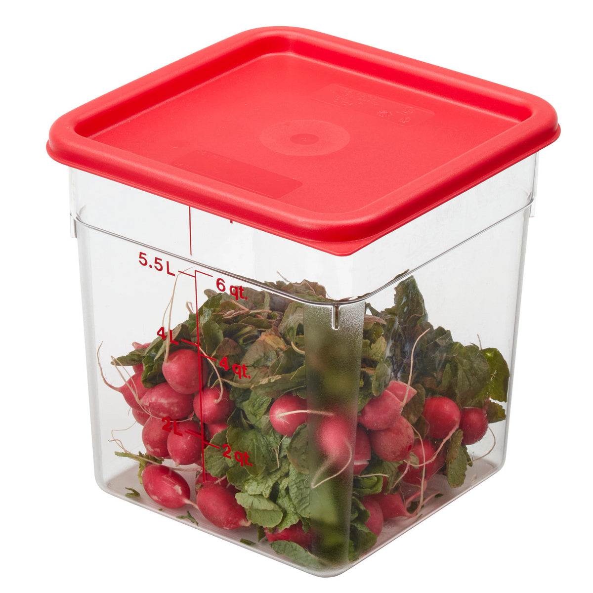 Cambro 8SFSCW135 Camwear CamSquare Square Food Storage Container, 8 qt., Clear - Clear